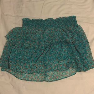 Blue Ruffled Skirt